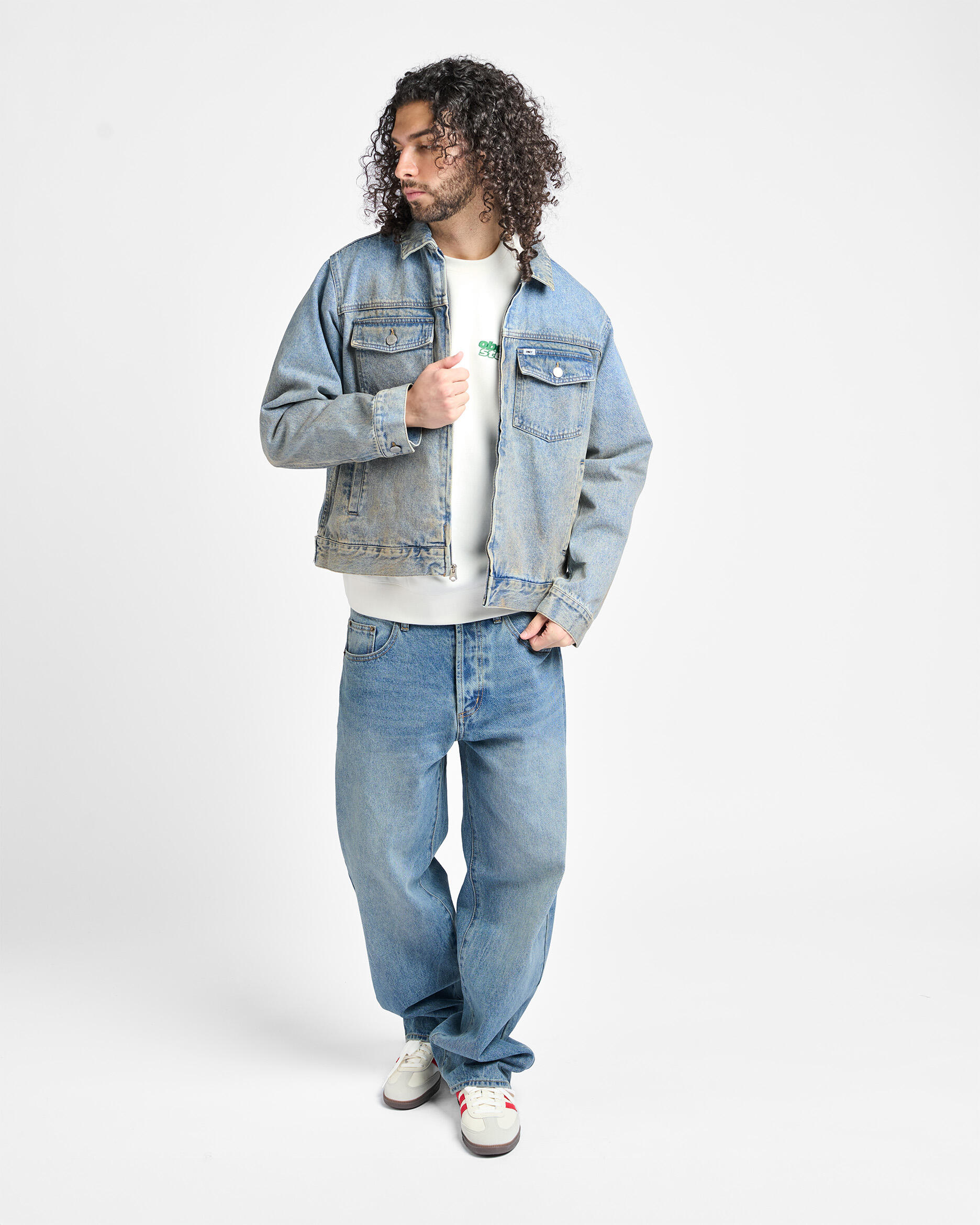 Obey BASE TRUCKER JACKET | 121800615-HVLI | AFEW STORE